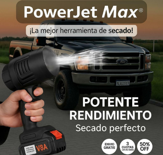 POWERJET Max® Secado de vehículos con turbina de aire.